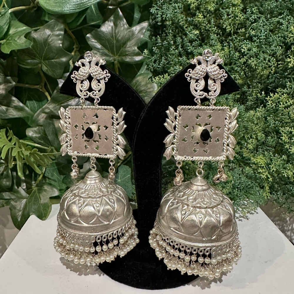 & Other Stories Silver Ornate Earrings